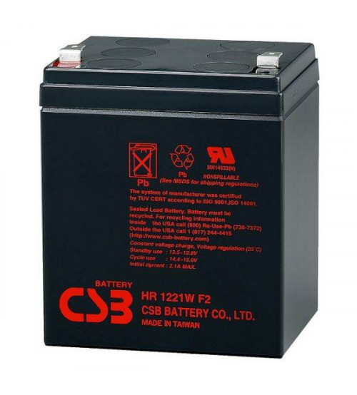 CSB Battery 12V 5AH - Model : HR1221WF2